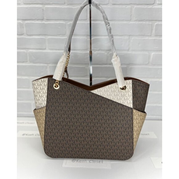 Michael Kors shoulder bag xchain tote large bag MK signature luggage multi - Picture 4 of 12